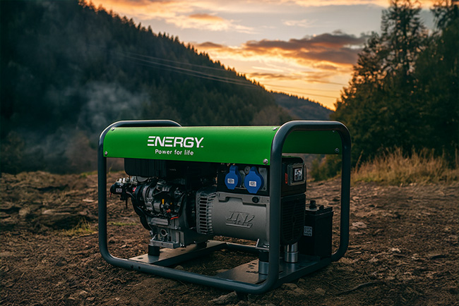 Yanmar - Stromaggregat-miljobillede-BAK-Maskiner Traktor med grøn ENERGY traktoraggregar